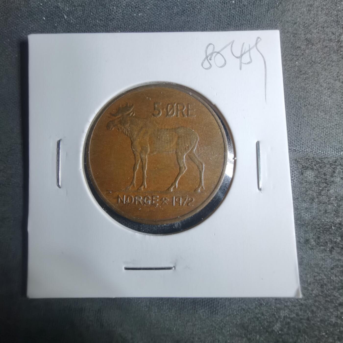 沼泽如烟--第885场 挪威1972年5欧尔