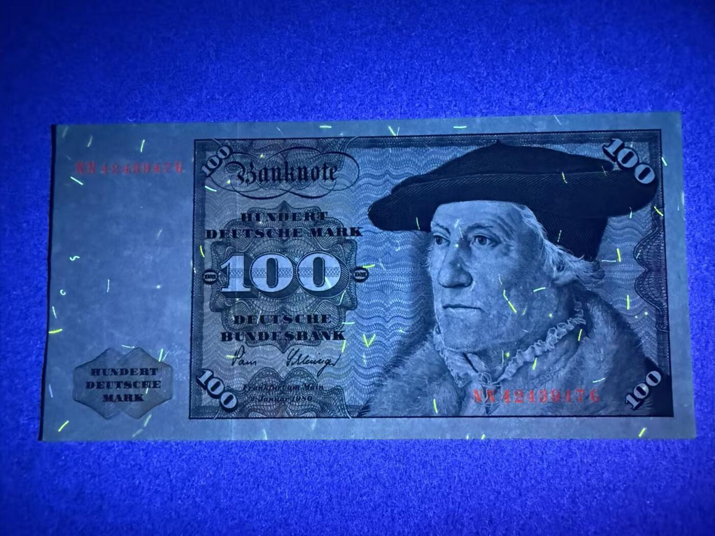 【礼羽收藏】🌏世界钱币拍卖第109期 德国1980年 100马克 全新unc-