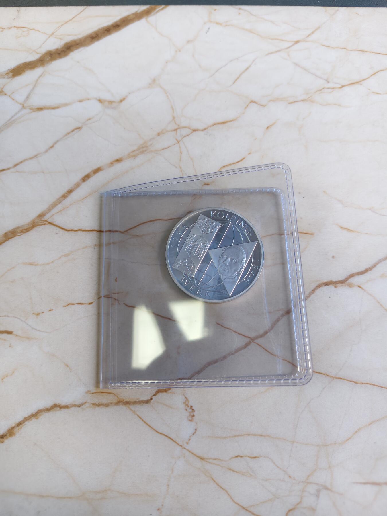 第180期拍卖【长期征集拍品】【北京币展专场】 1996年德国10马克精制银币 天主教社会服务组织成立150年 625银15，5克 国外售价在100美金以上