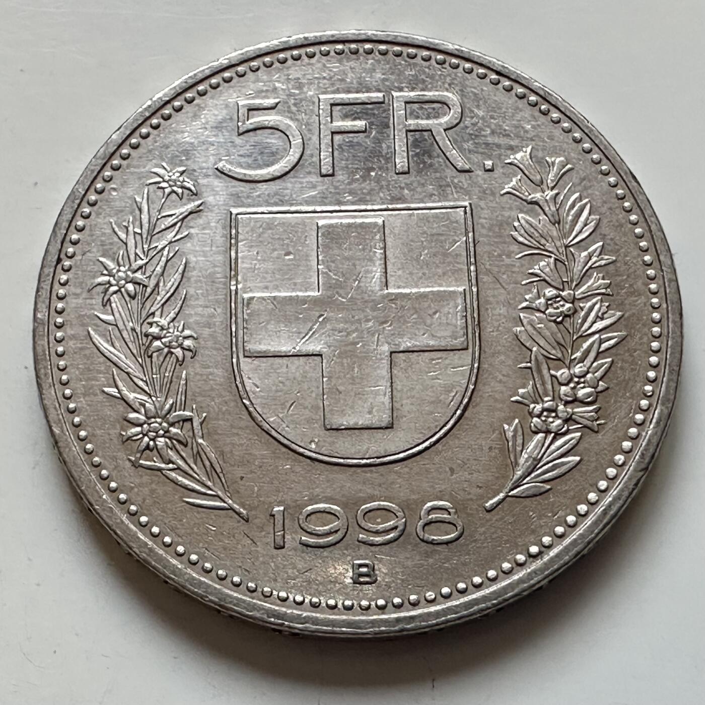 🌹外币初藏🌹🐯2025年第121场  每周二四六晚8️⃣点 哈萨克纪念币 瑞士1998年5法郎