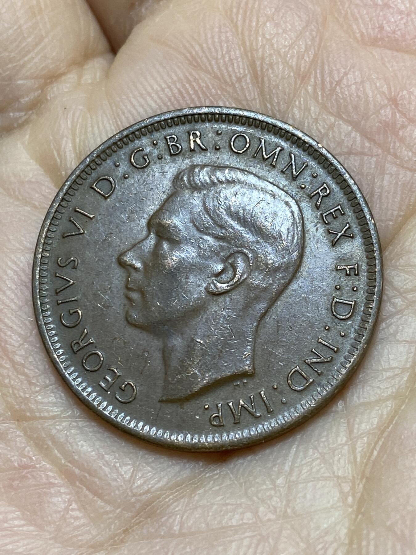 2025年第一百一十九场(总第一百四十五场）外国好品散币(免佣金) 澳大利亚🇦🇺1943年半便士(乔治六世第二版)