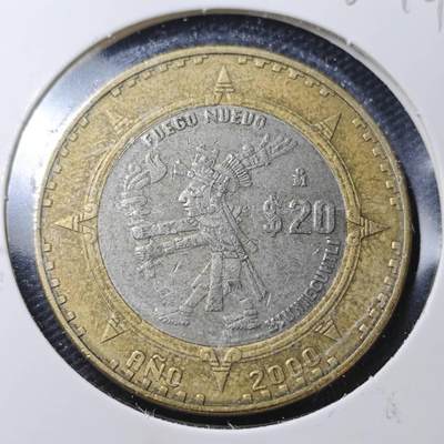 KK钱币收藏小铺  第360场  2月预留时间 周末发货 - 2000 墨西哥20比索纪念币