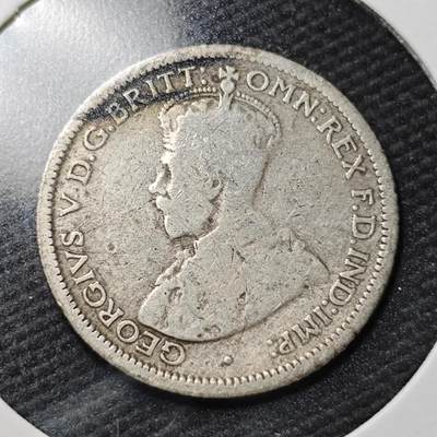 KK钱币收藏小铺  第361场  2月预留时间 周末发货 -  1925澳大利亚6便士银币 高银
