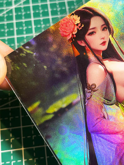 显眼宝35期 佣金1起 10月29日晚20:30截拍  - 嘎嘎鸭卡牌   古风美女系列     早期古风艺术卡C   共1张   折彩工艺   小卡尺寸  60*87