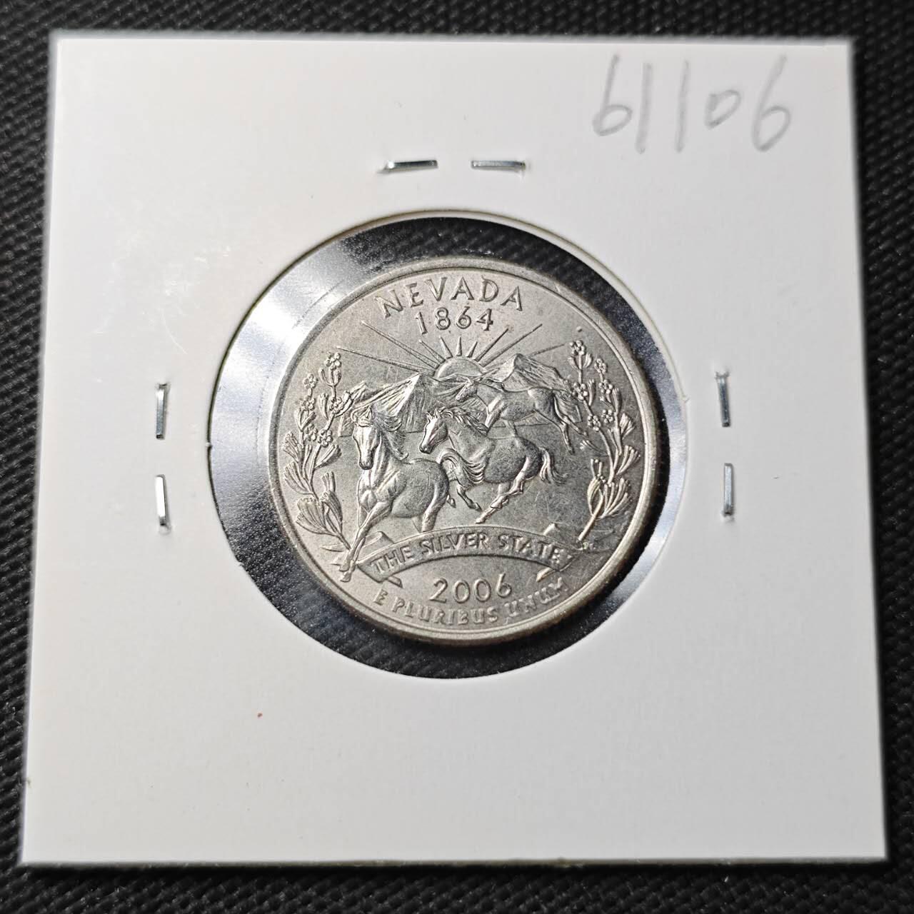 KK钱币收藏小铺  第361场  2月预留时间 周末发货  2006美国25分纪念币