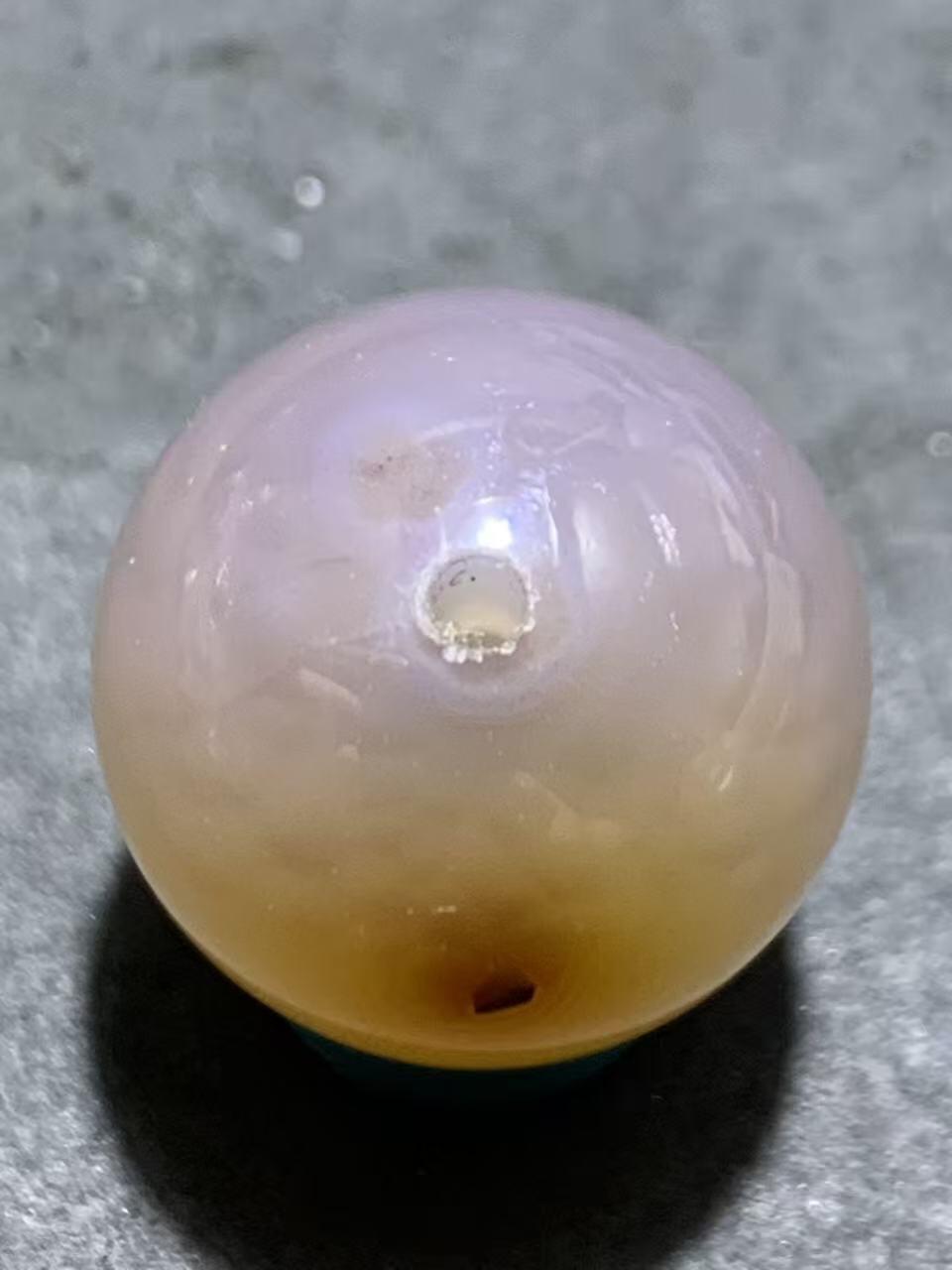 精美冻料高玉化战国红玛瑙圆珠一颗！