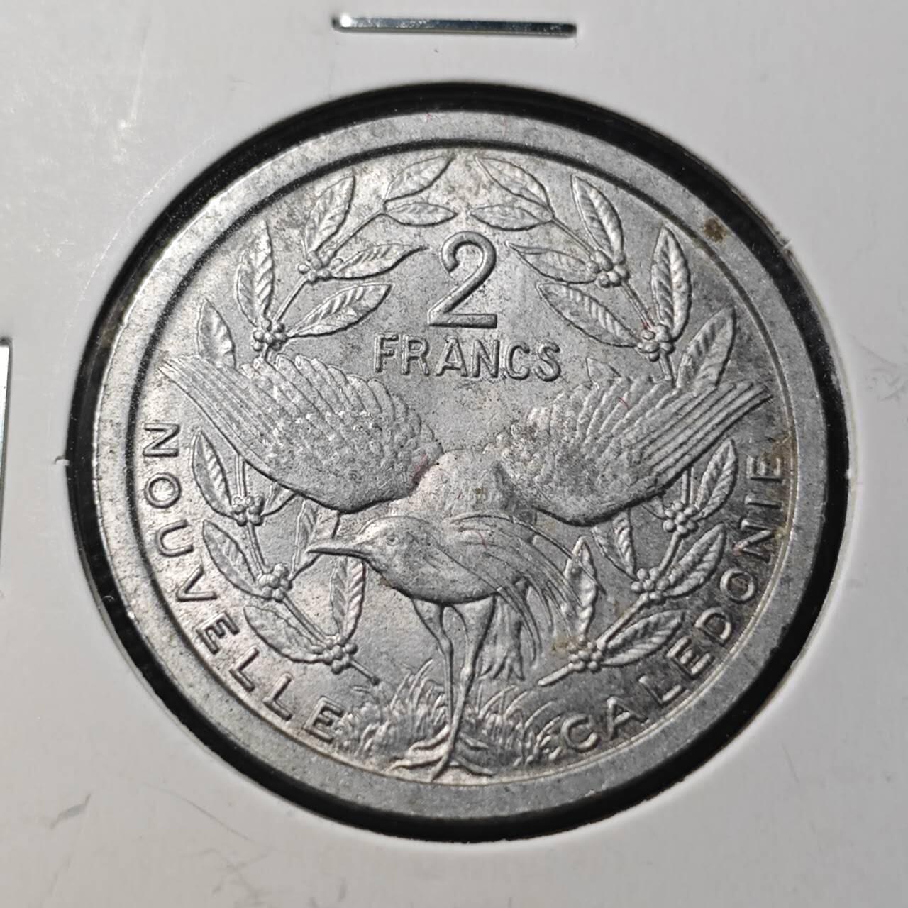 KK钱币收藏小铺  第360场  2月预留时间 周末发货  1949法属新喀里多尼亚2法郎