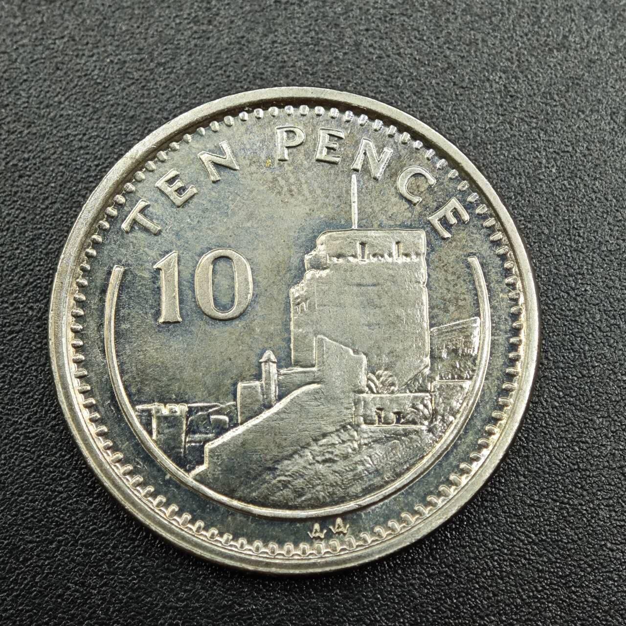 【淘币小摊】实时拍第七百七十九拍   散币场   满百包邮可预留二周 每周一统一发货   直布罗陀1994年10便士镍币