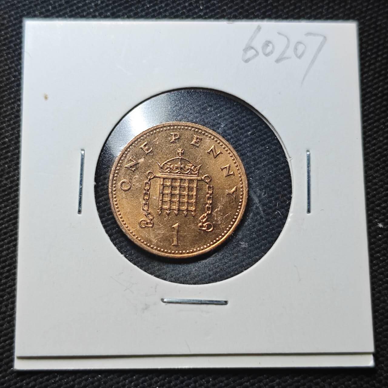 KK钱币收藏小铺  第360场  2月预留时间 周末发货  1989英国1便士铜币 好品