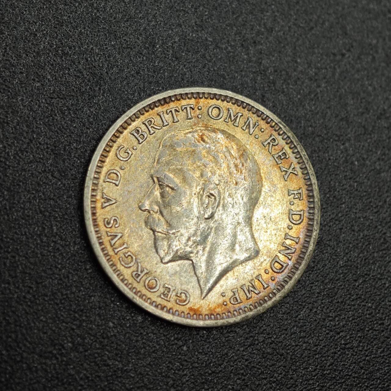 【淘币小摊】实时拍第七百七十九拍   散币场   满百包邮可预留二周 每周一统一发货   英国1931年乔治五世3便士银币