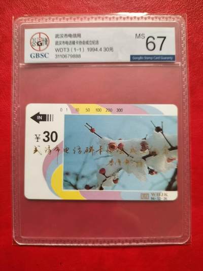 奇珍异宝评级卡（11月1日晚21:30结拍） - 公博67分加字卡——武汉卡协成立纪念（改版加字）