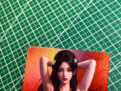 显眼宝35期 佣金1起 10月29日晚20:30截拍  - 嘎嘎鸭卡牌   红背卡系列     清绮艺术卡   共1张   折彩工艺   大卡尺寸  63*88