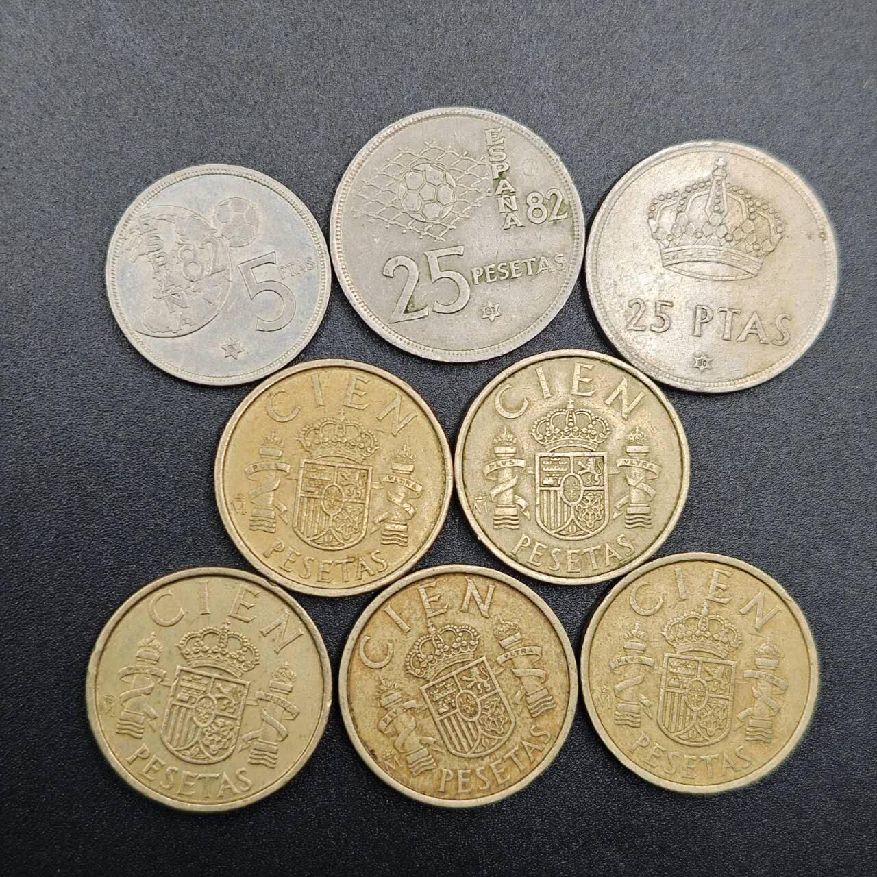 【淘币小摊】实时拍第七百七十九拍   散币场   满百包邮可预留二周 每周一统一发货   西班牙8枚