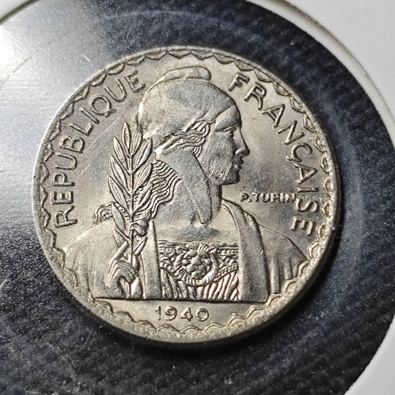 KK钱币收藏小铺  第361场  2月预留时间 周末发货  1940法属印支10分 好品