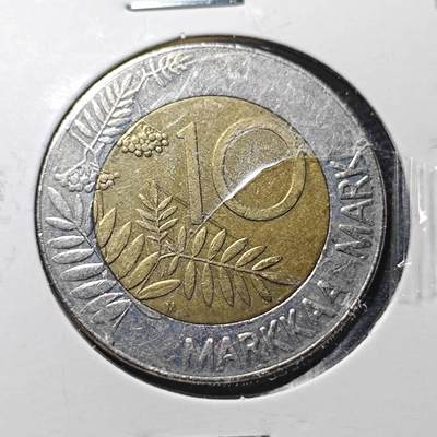 KK钱币收藏小铺  第360场  2月预留时间 周末发货 -  芬兰10马克双色币