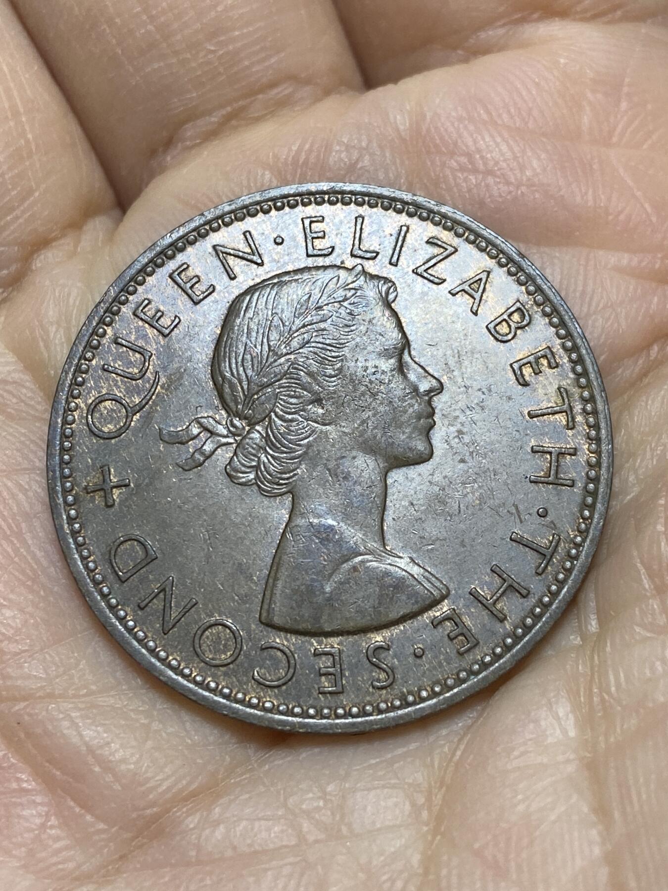 2025年第一百一十九场(总第一百四十五场）外国好品散币(免佣金) 新西兰🇳🇿1956年1便士(伊丽莎白二世青年桂冠)