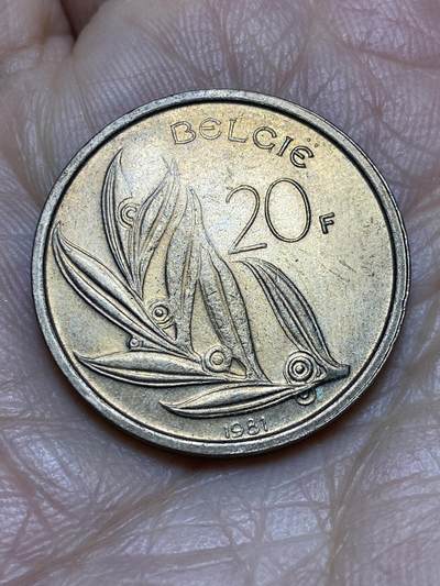 2025年第一百一十九场(总第一百四十五场）外国好品散币(免佣金) - 比利时🇧🇪1981年20法郎(博杜安一世，荷语版)
