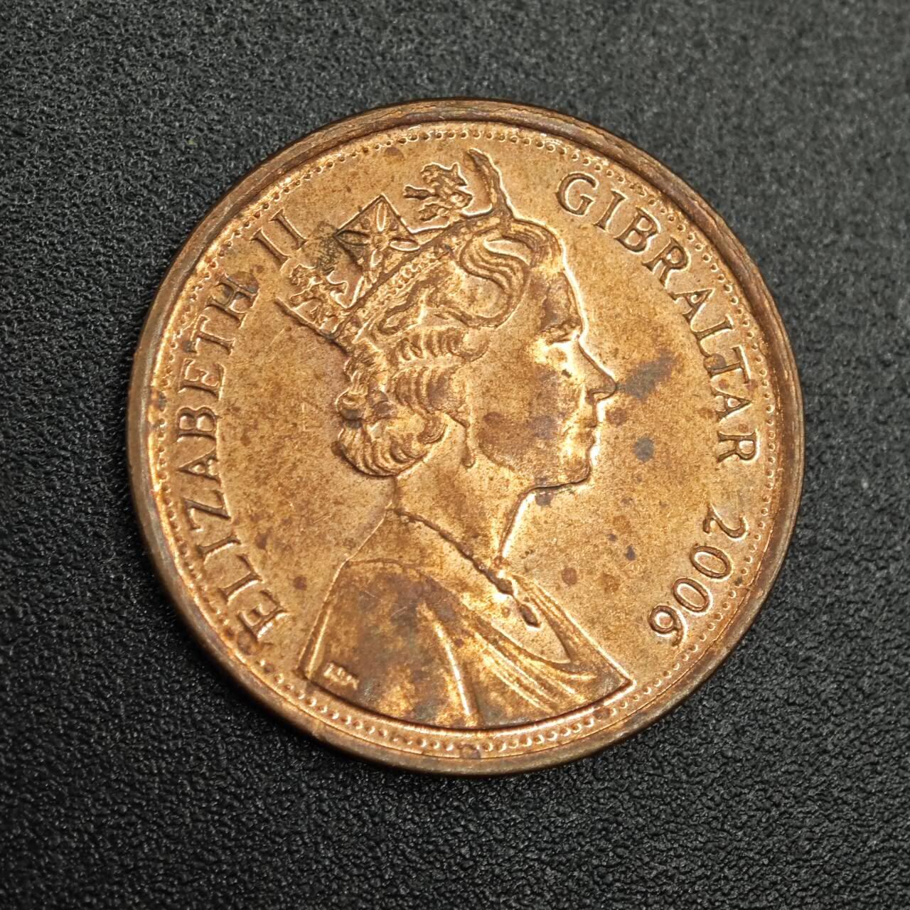 【淘币小摊】实时拍第七百七十九拍   散币场   满百包邮可预留二周 每周一统一发货   直布罗陀2006年一便士铜币