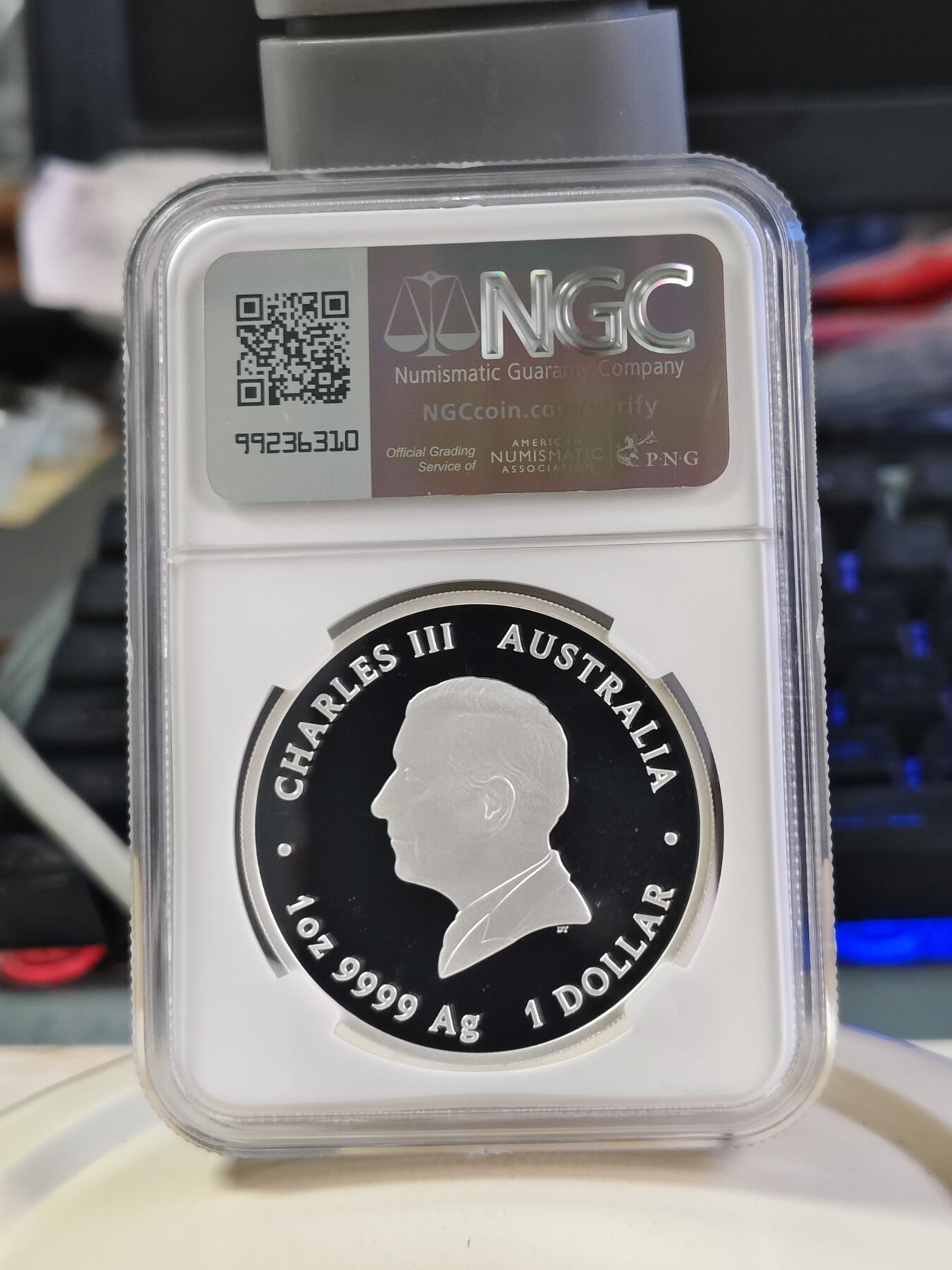 第180期拍卖【长期征集拍品】【北京币展专场】 NGC-PF70ULTRA CAMEO 2025年历史货币~澳大利亚宣言225周年精制纪念银币-1澳元（1盎司克重，999银，币径40.9MM，限量5千枚，盒证齐全）
