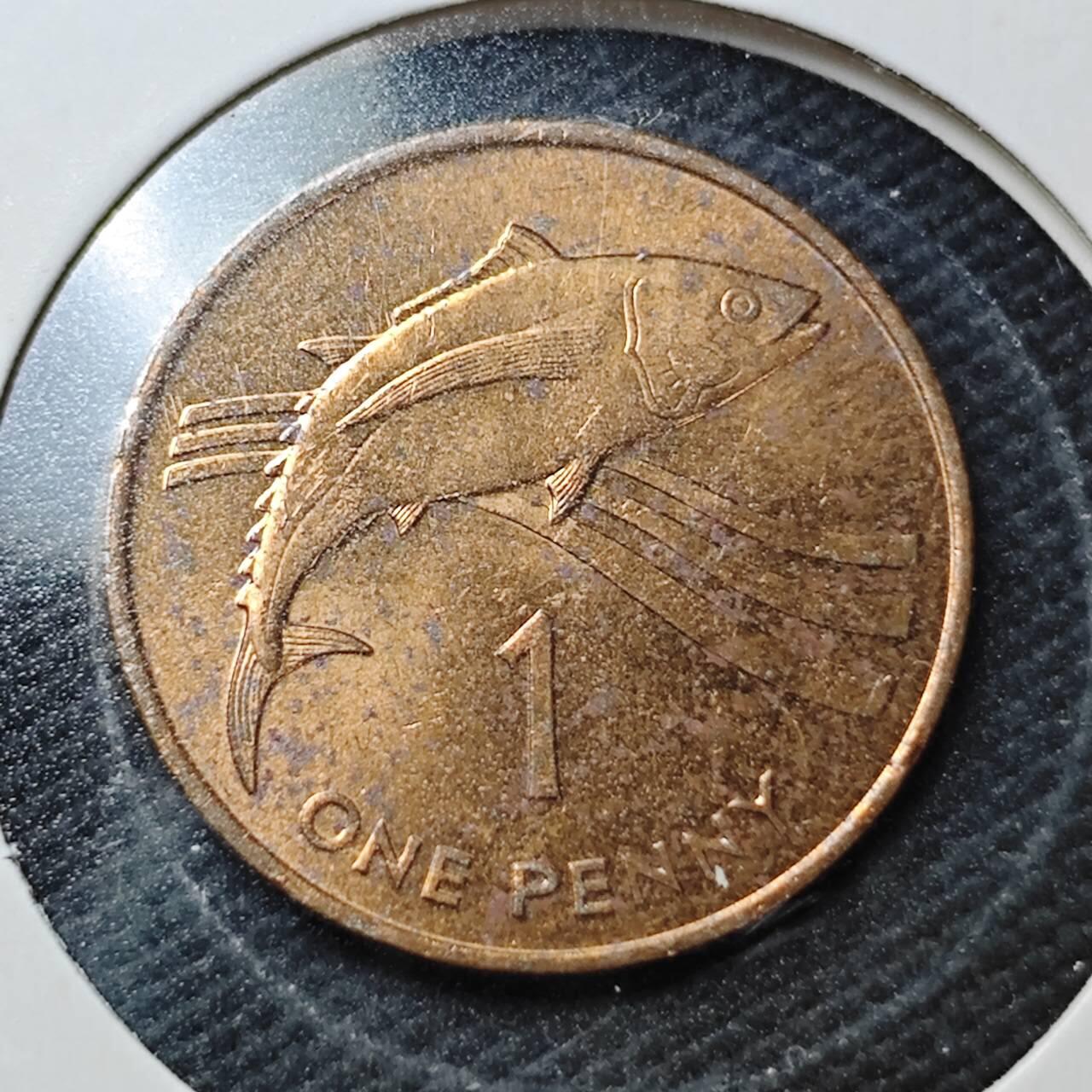 KK钱币收藏小铺  第361场  2月预留时间 周末发货  1991英属阿森松1便士铜币