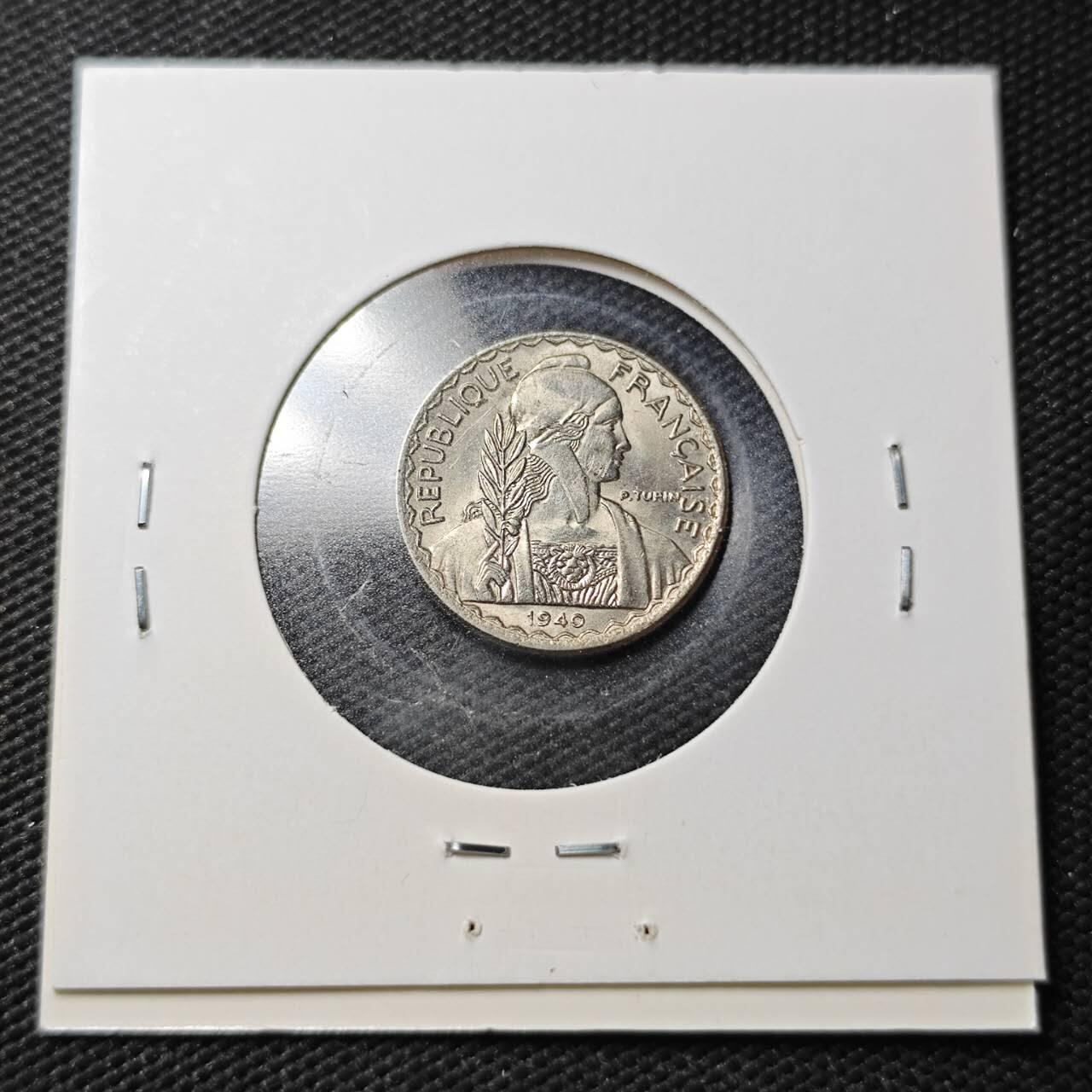 KK钱币收藏小铺  第361场  2月预留时间 周末发货  1940法属印支10分 好品