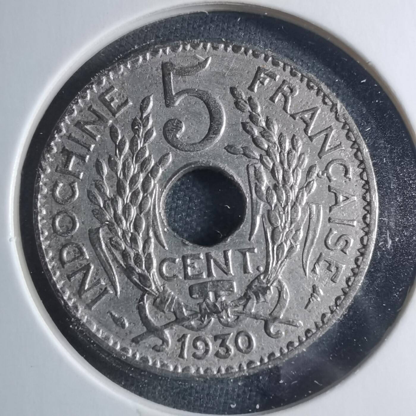 沼泽如烟--第885场 法属印度支那1930年五分