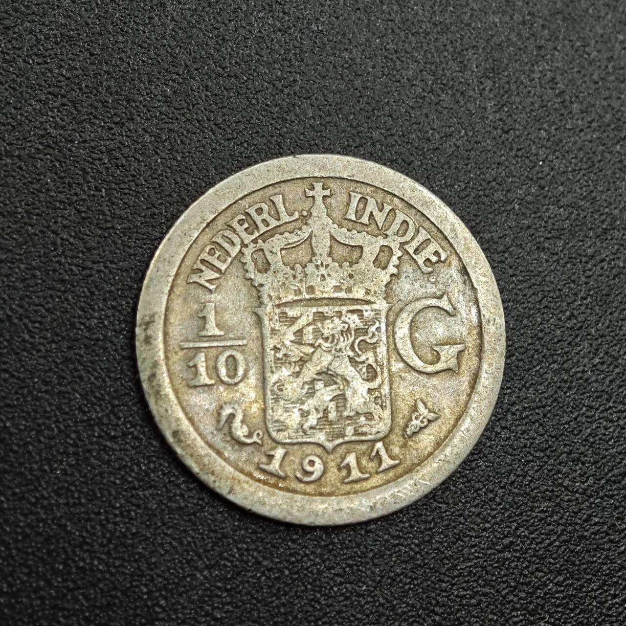 【淘币小摊】限时拍第七百八十拍  小银币场  满百包邮可预留两周  周一统一发货  荷属东印度1911年1/10盾银币