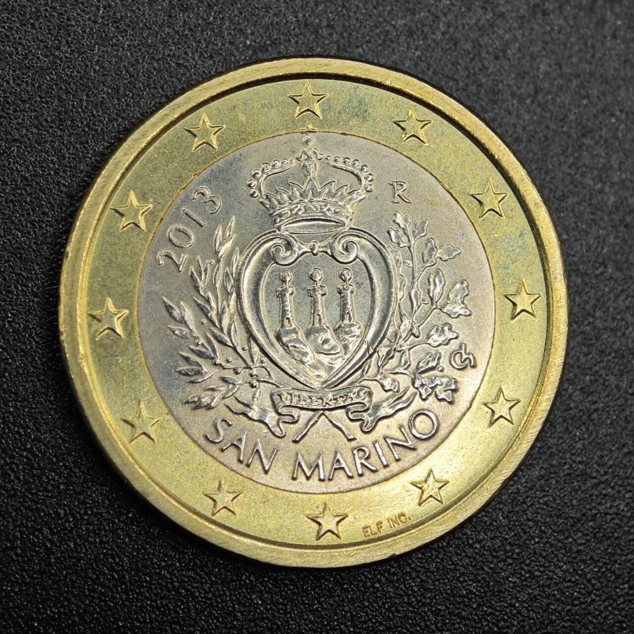 【淘币小摊】实时拍第七百七十九拍   散币场   满百包邮可预留二周 每周一统一发货   圣马力诺2013年1欧元