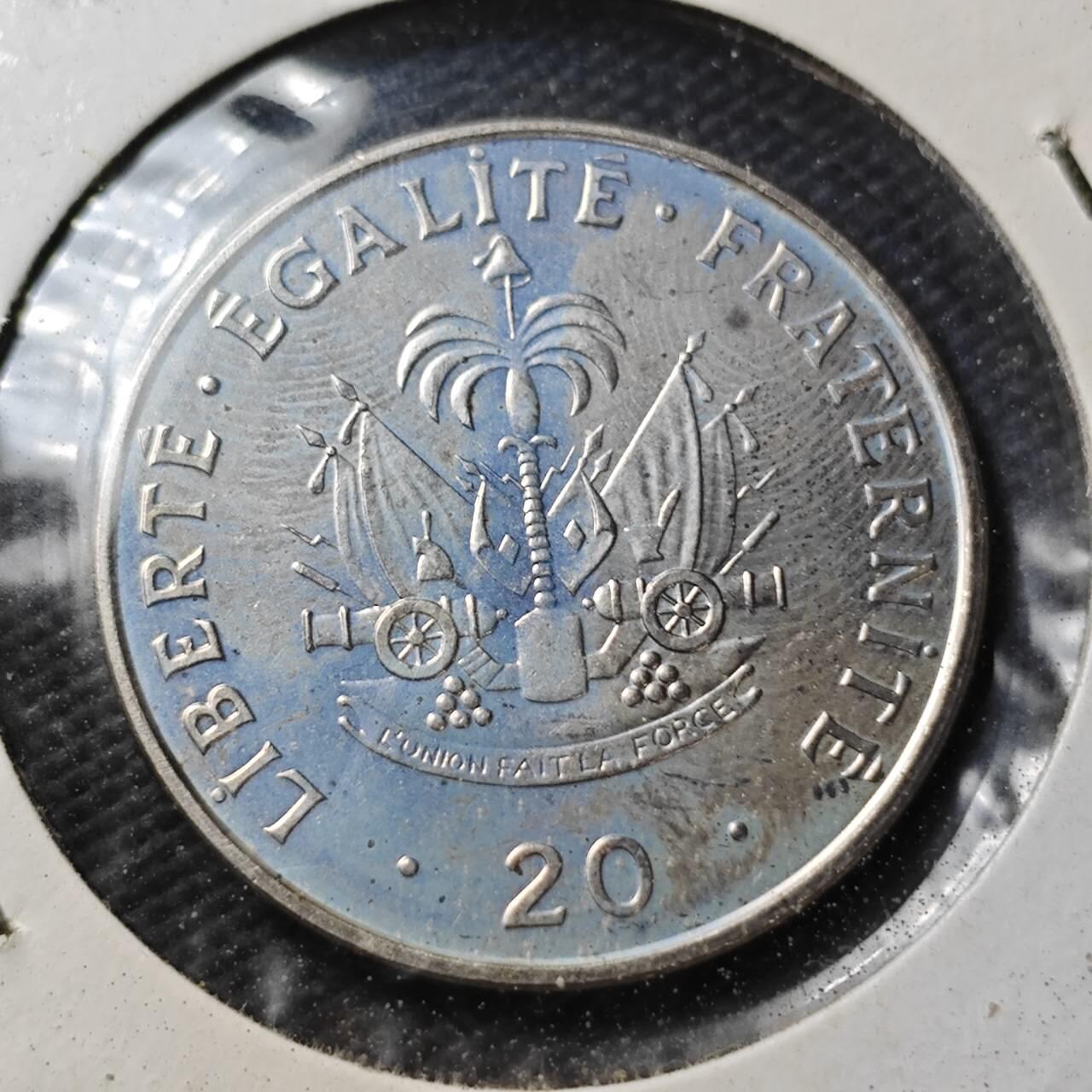 KK钱币收藏小铺  第361场  2月预留时间 周末发货  1995海地20分