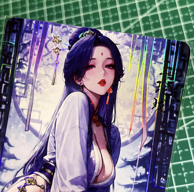 显眼宝35期 佣金1起 10月29日晚20:30截拍  - 造物卡牌   墨烬红颜系列    玉玲珑    共1张   彩闪工艺   大卡尺寸  63*88