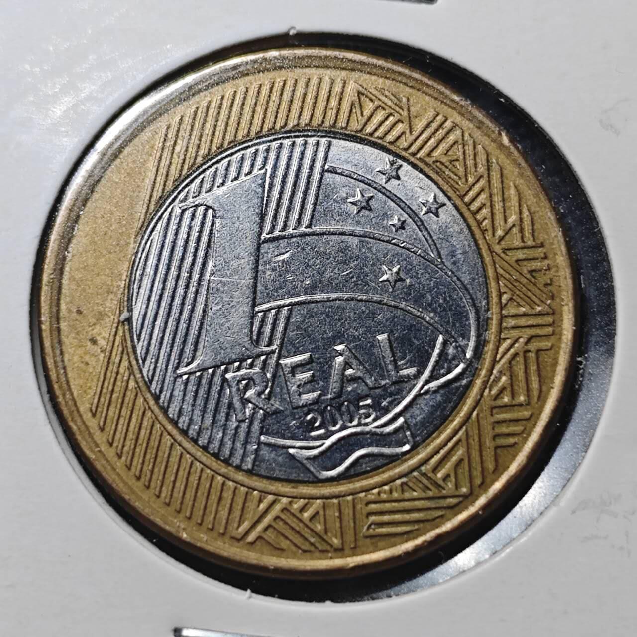 KK钱币收藏小铺  第360场  2月预留时间 周末发货  2005巴西1瑞尔双色币纪念币