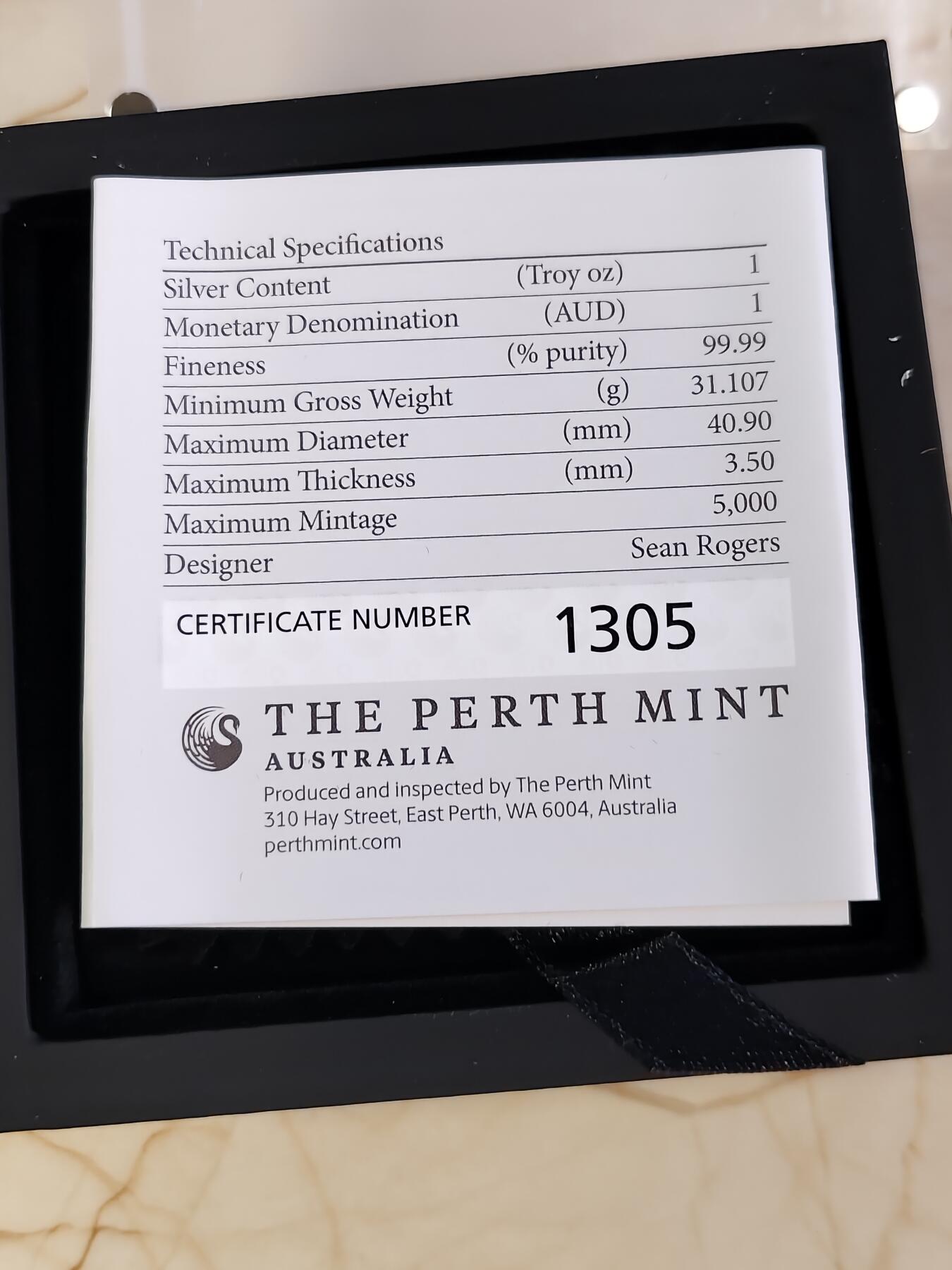 第180期拍卖【长期征集拍品】【北京币展专场】 NGC-PF70ULTRA CAMEO 2025年历史货币~澳大利亚宣言225周年精制纪念银币-1澳元（1盎司克重，999银，币径40.9MM，限量5千枚，盒证齐全）