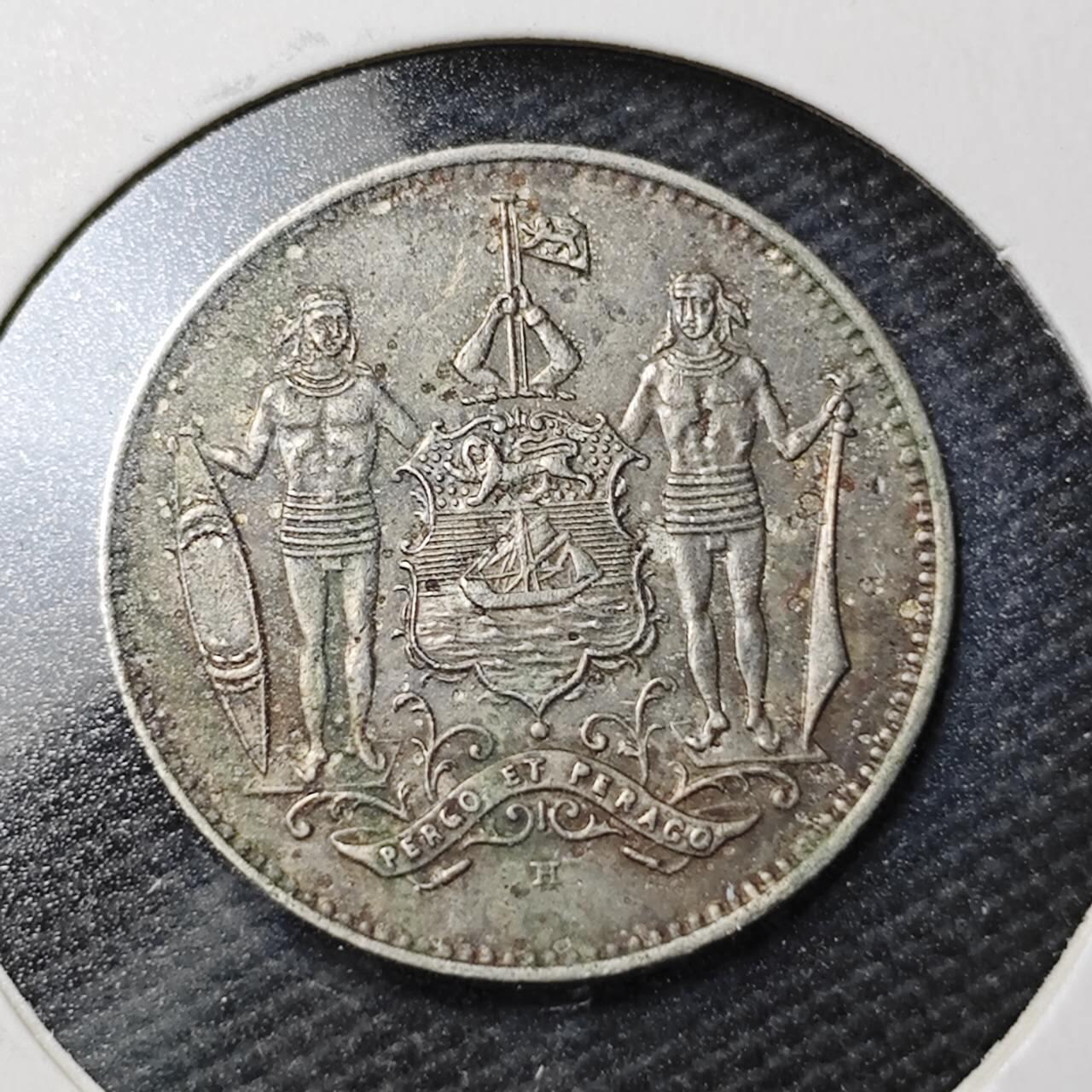 KK钱币收藏小铺  第361场  2月预留时间 周末发货  1935英属北婆罗洲1分镍币 细节深打