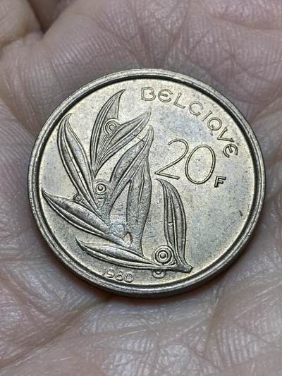 2025年第一百一十九场(总第一百四十五场）外国好品散币(免佣金) - 比利时🇧🇪1980年20法郎(博杜安一世时期，法语版)