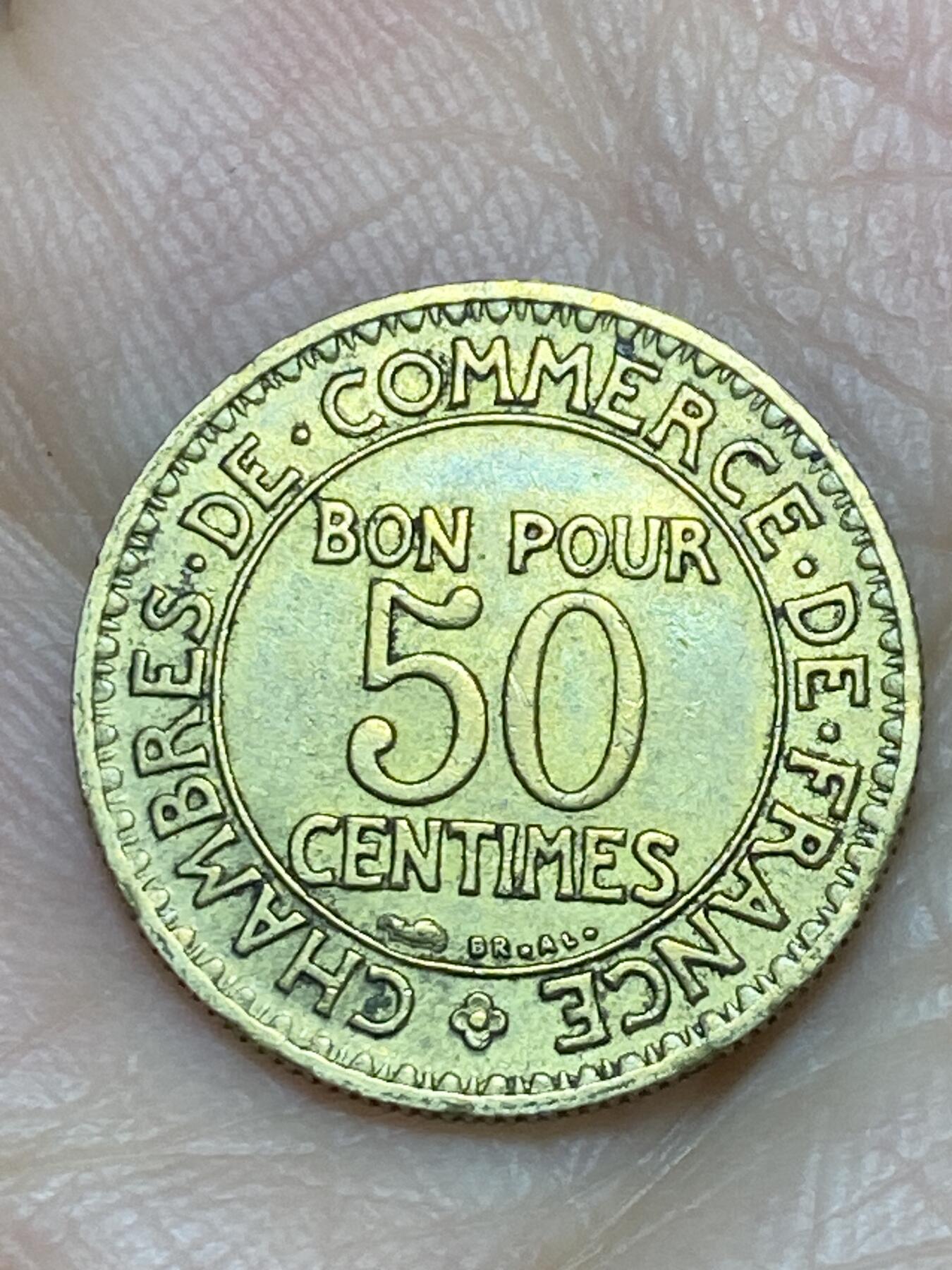 2025年第一百一十九场(总第一百四十五场）外国好品散币(免佣金) 法兰西第三共和国1921年50生丁