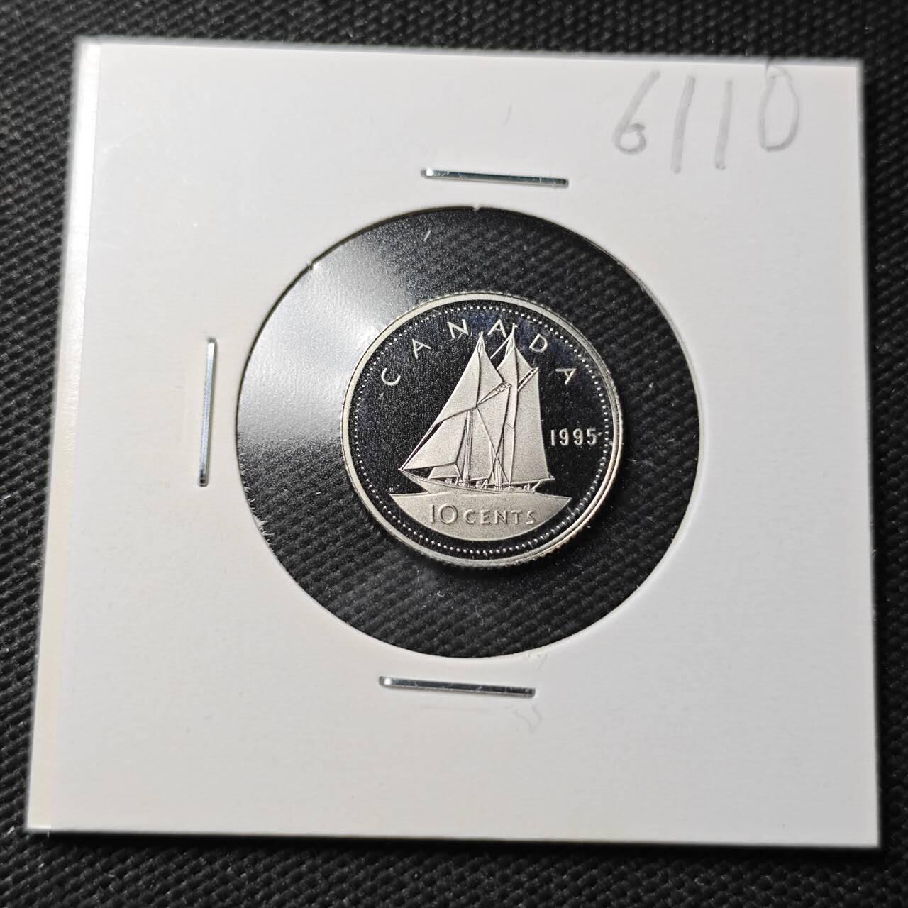 KK钱币收藏小铺  第361场  2月预留时间 周末发货  1995加拿大10分精制币