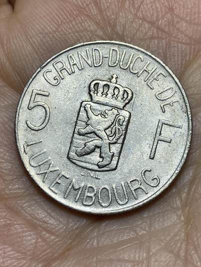 2025年第一百一十九场(总第一百四十五场）外国好品散币(免佣金) - 少见–卢森堡🇱🇺1962年5法郎