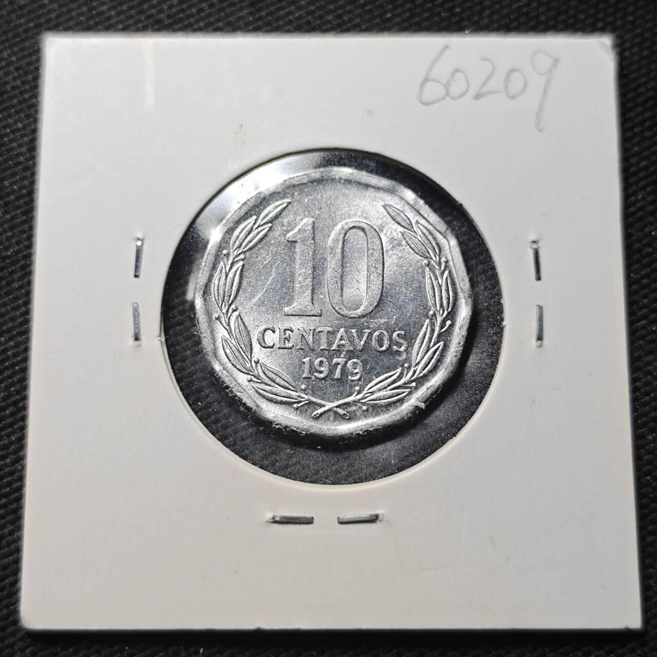 KK钱币收藏小铺  第360场  2月预留时间 周末发货  1979智利10分 好品