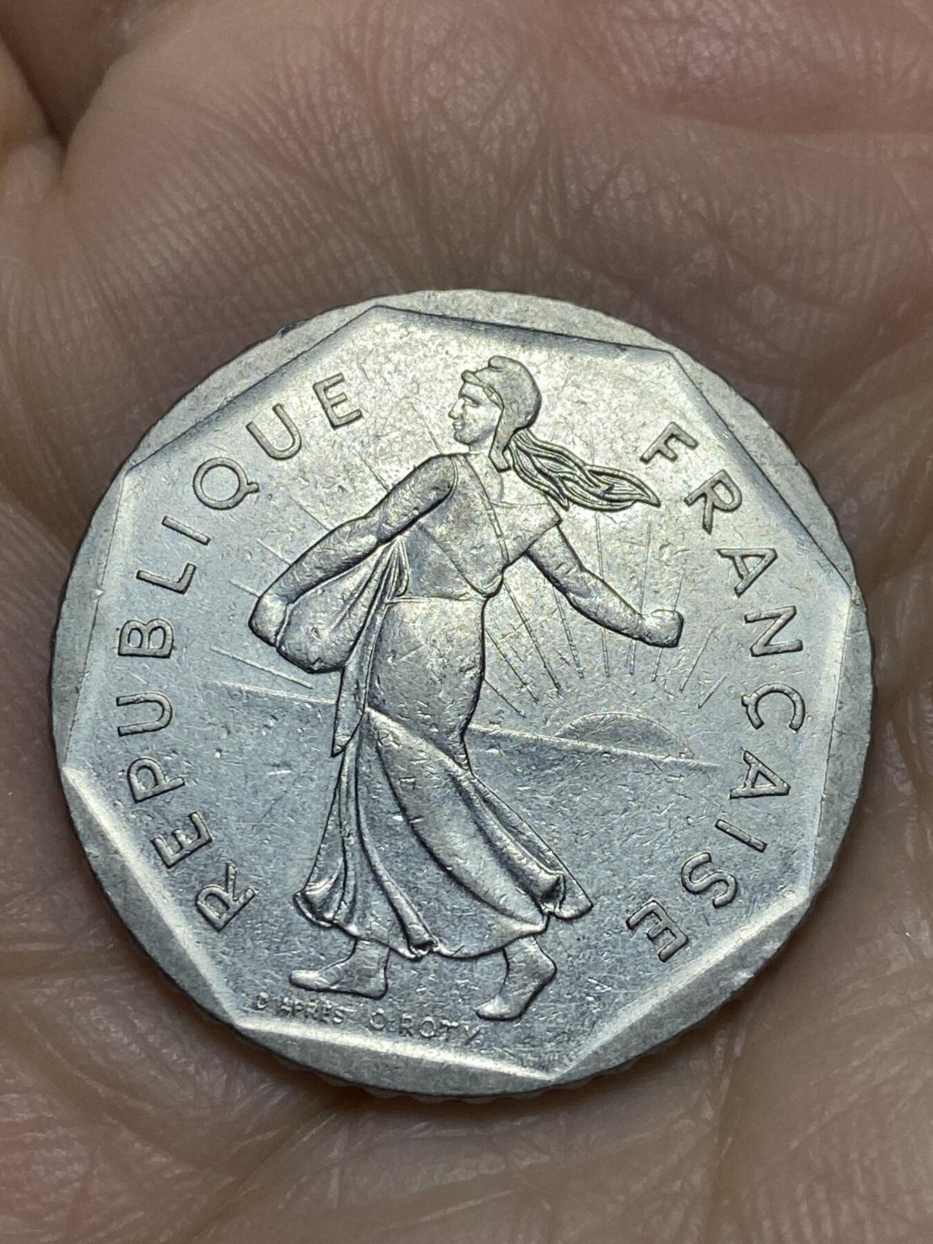 2025年第一百一十九场(总第一百四十五场）外国好品散币(免佣金) 法国🇫🇷1979年2法郎(海豚标)