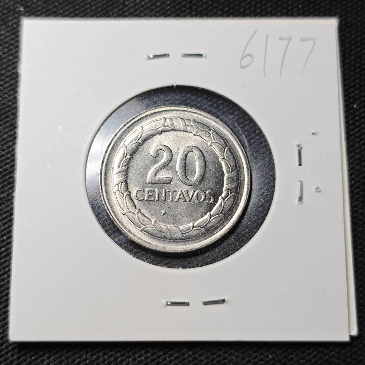 KK钱币收藏小铺  第361场  2月预留时间 周末发货  1968哥伦比亚20分 好品