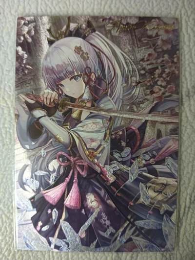 花开卡拍第45期（11月2号周日截拍，品控勿拍!!!拍品不寄存，运费5元，自制卡难免瑕疵，可能存在轻微撞角爆边等出厂瑕疵，品控介意勿拍！） - 神里绫华 一张 粗闪