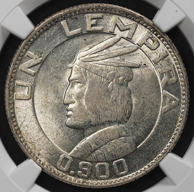 修遠堂世界钱币第九十一期 - NGC MS62 1934年洪都拉斯1 LEMPIRA银币