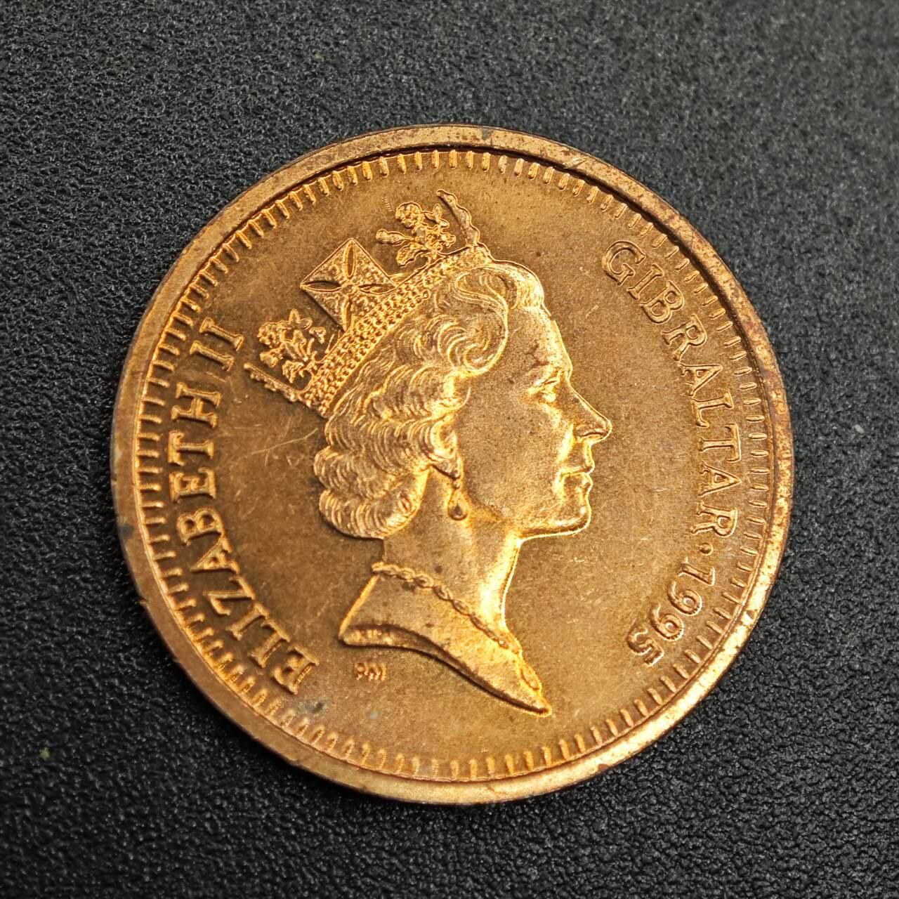 【淘币小摊】实时拍第七百七十九拍   散币场   满百包邮可预留二周 每周一统一发货   直布罗陀1995年一便士铜币