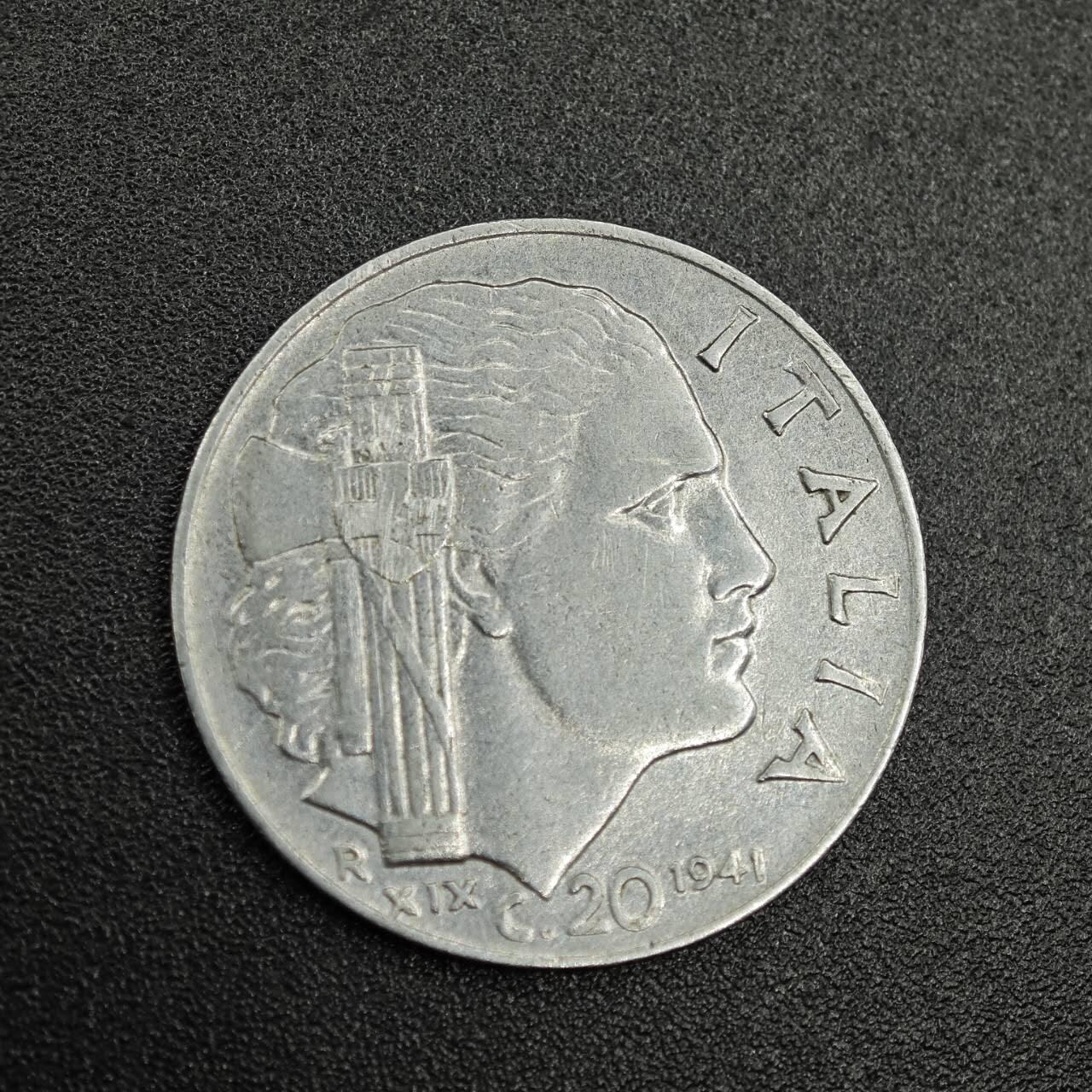 【淘币小摊】实时拍第七百七十九拍   散币场   满百包邮可预留二周 每周一统一发货   意大利1941年20分