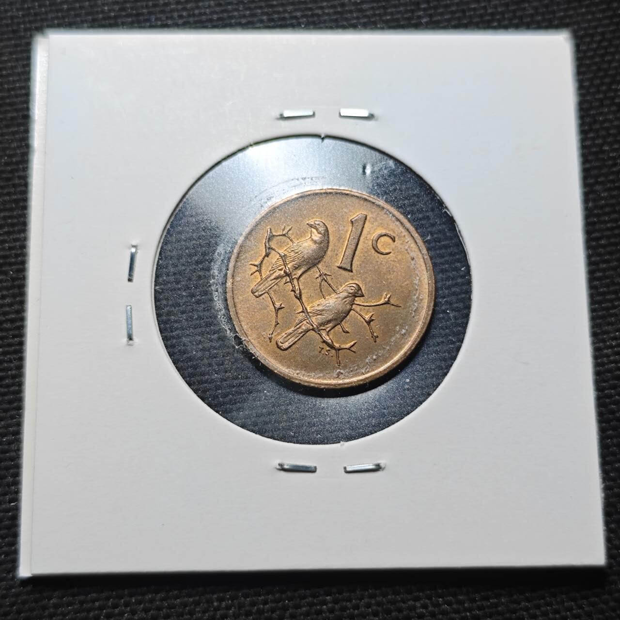 KK钱币收藏小铺  第360场  2月预留时间 周末发货  1977南非1分铜币 好品