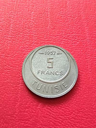【云涧收藏】第七十五场 - 法属突尼斯1957年5法朗，UNC