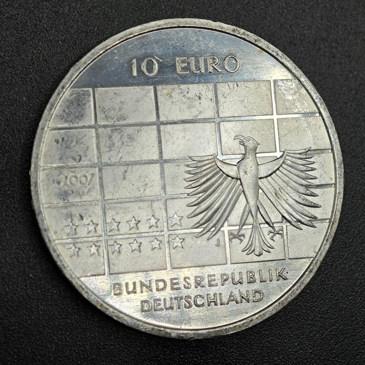 【淘币小摊】限时拍第七百八十拍  小银币场  满百包邮可预留两周  周一统一发货  德国2007年10欧元银币