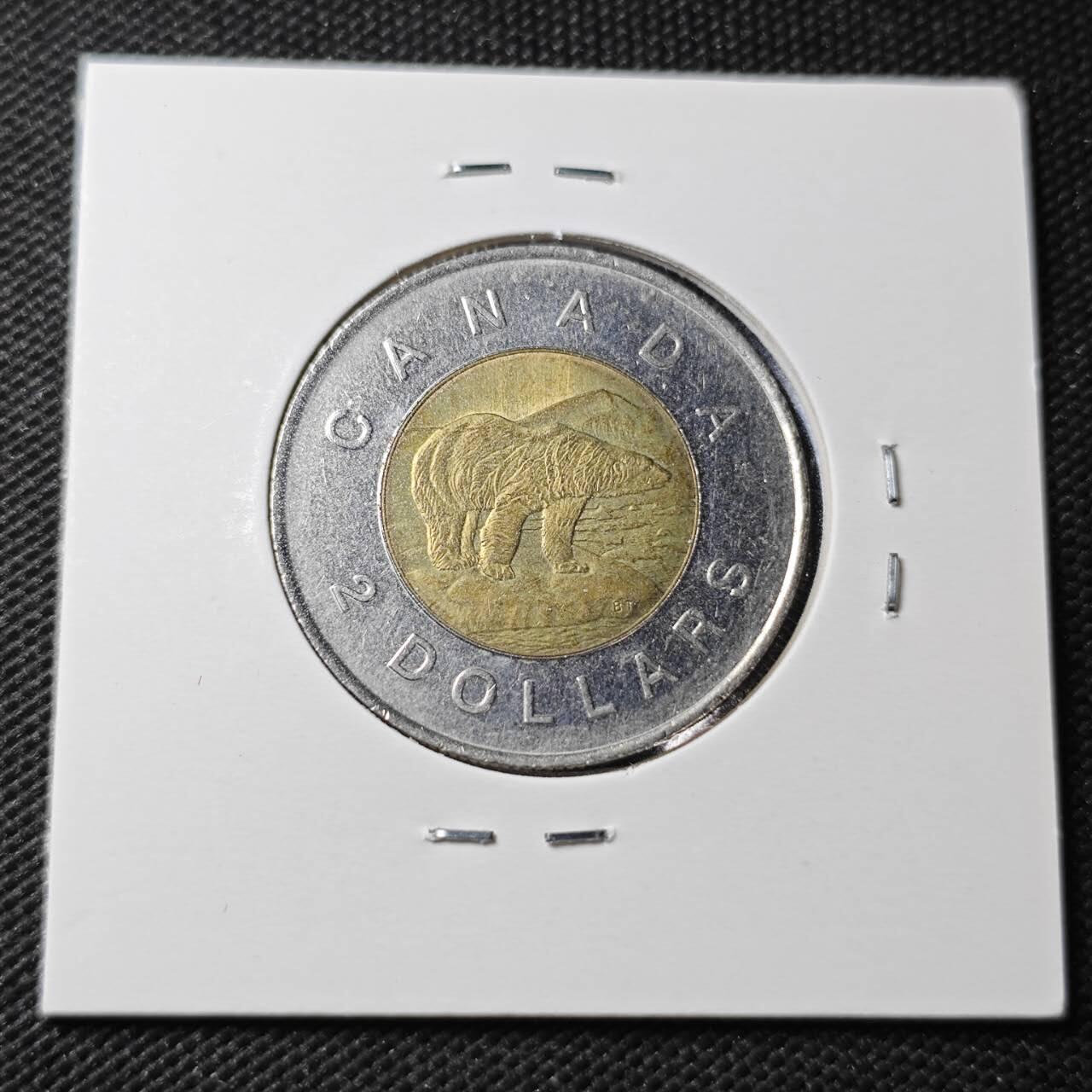 KK钱币收藏小铺  第361场  2月预留时间 周末发货  加拿大2元双色币