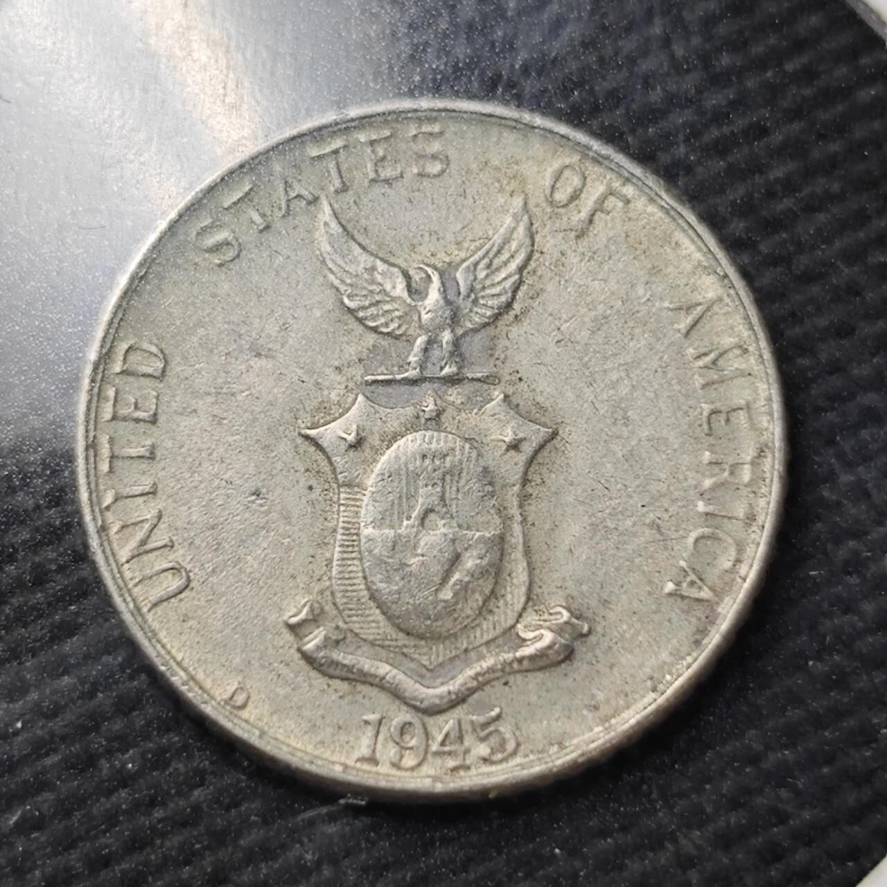 KK钱币收藏小铺  第361场  2月预留时间 周末发货  1945美属菲律宾10分银币