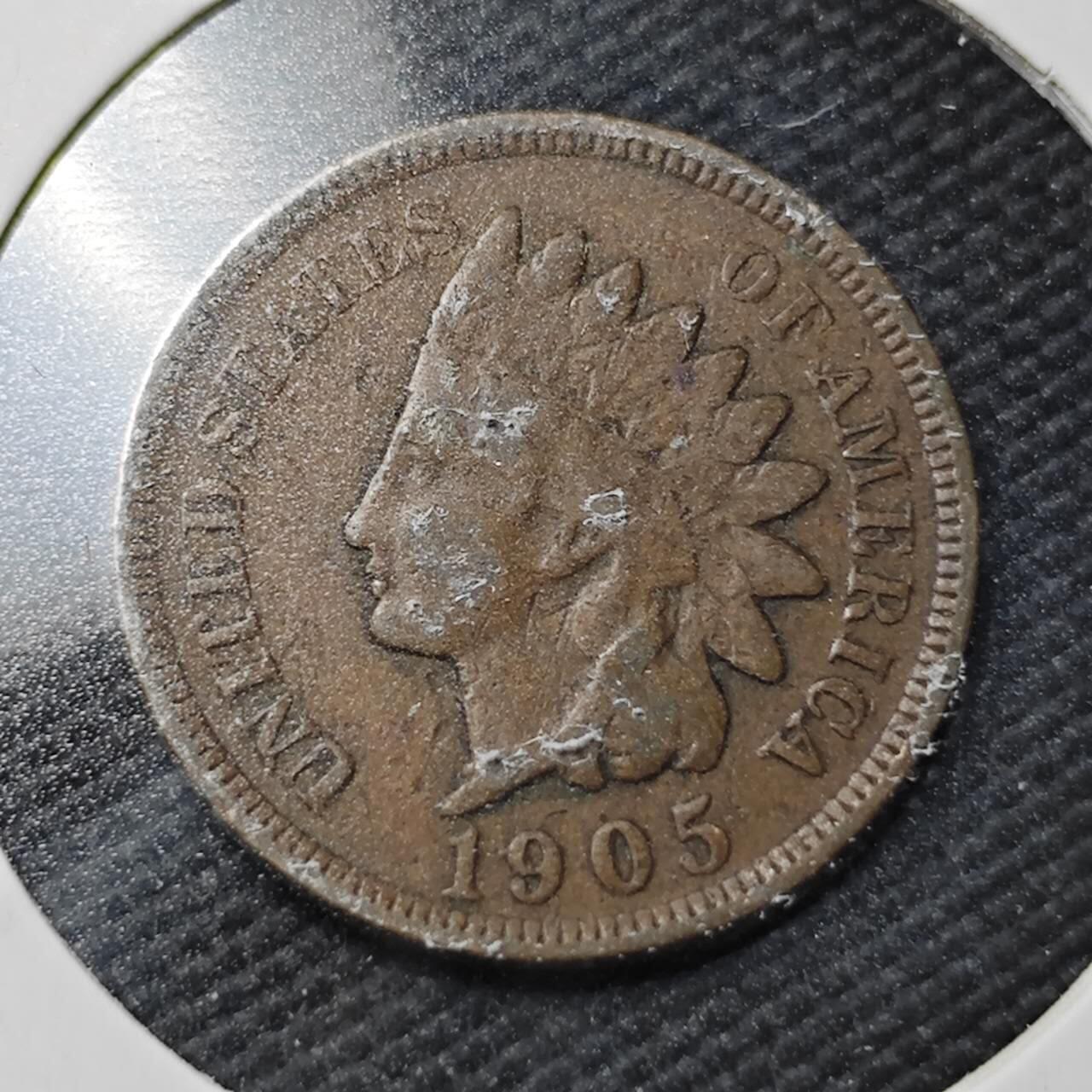 KK钱币收藏小铺  第361场  2月预留时间 周末发货  1905美国1分铜币